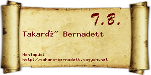 Takaró Bernadett névjegykártya