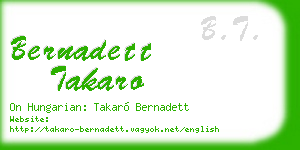 bernadett takaro business card